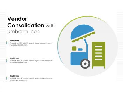 Vendor consolidation with umbrella icon
