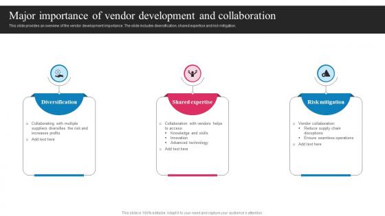 Vendor Development And Management Major Importance Of Vendor Development Strategy SS V