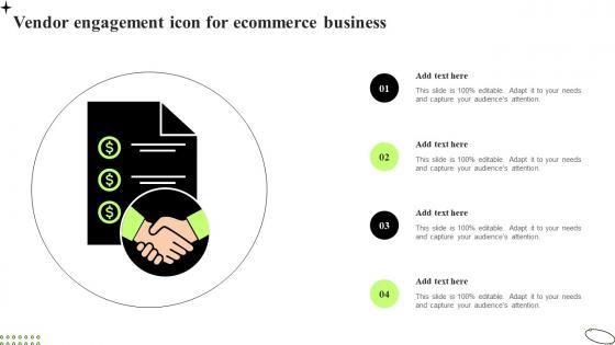 Vendor Engagement Icon For Ecommerce Business