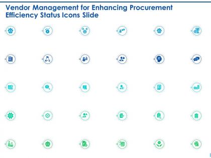 Vendor management for enhancing procurement efficiency status icons slide