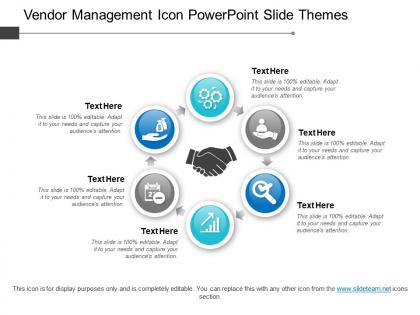 Vendor management icon powerpoint slide themes