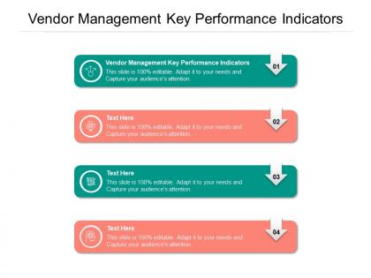 Vendor management key performance indicators ppt powerpoint presentation show graphics example cpb