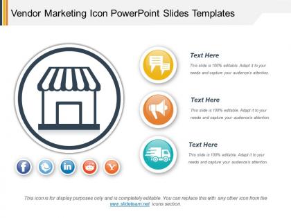 Vendor marketing icon powerpoint slides templates