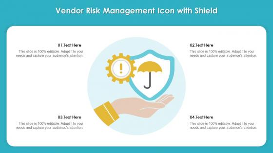 Vendor Risk Management Icon With Shield
