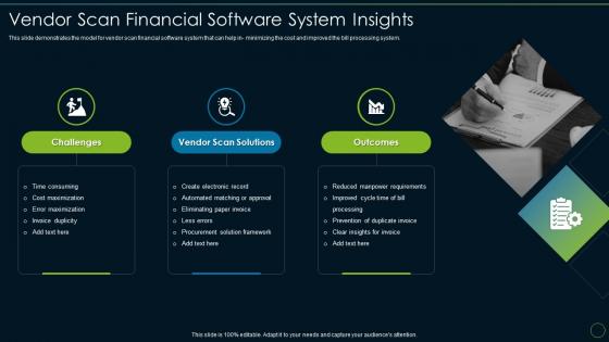 Vendor scan financial software accounting and financial transformation toolkit