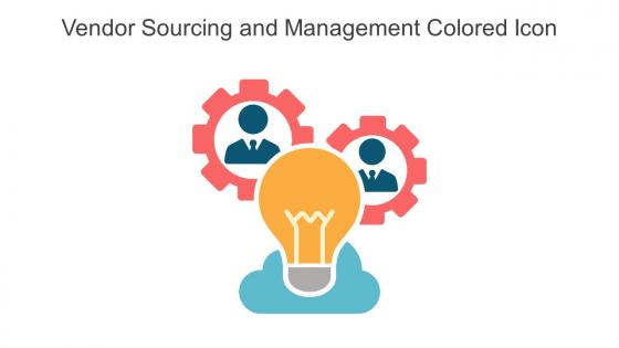 Vendor Sourcing And Management Colored Icon In Powerpoint Pptx Png And Editable Eps Format