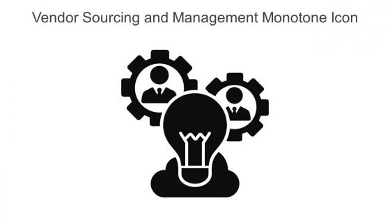 Vendor Sourcing And Management Monotone Icon In Powerpoint Pptx Png And Editable Eps Format