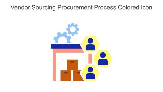 Vendor Sourcing Procurement Process Colored Icon In Powerpoint Pptx Png And Editable Eps Format