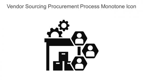 Vendor Sourcing Procurement Process Monotone Icon In Powerpoint Pptx Png And Editable Eps Format