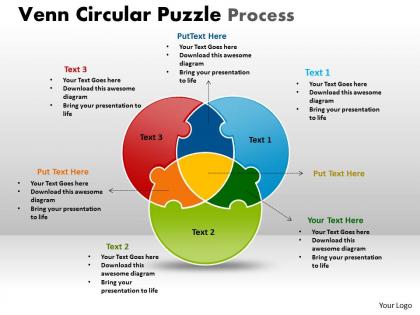 Venn circular puzzle process templates 2