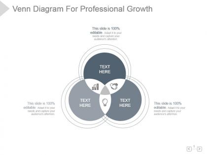 Venn diagram for professional growth presentation design