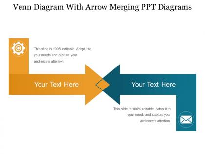 Venn diagram with arrow merging ppt diagrams