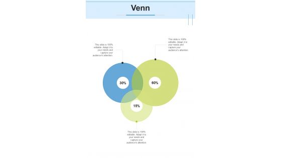 Venn Recruitment Proposal One Pager Sample Example Document