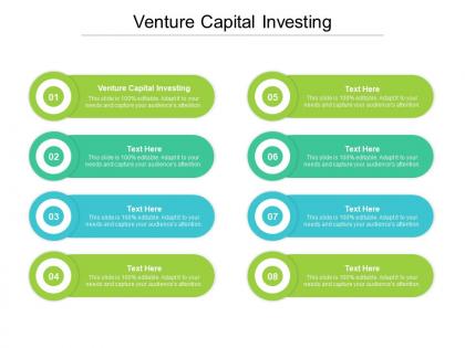 Venture capital investing ppt powerpoint presentation pictures layout cpb