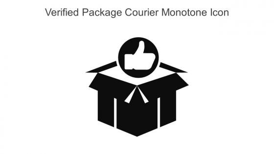 Verified Package Courier Monotone Icon In Powerpoint Pptx Png And Editable Eps Format