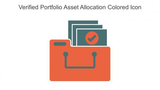 Verified Portfolio Asset Allocation Colored Icon In Powerpoint Pptx Png And Editable Eps Format