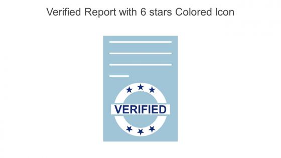Verified Report With 6 Stars Colored Icon In Powerpoint Pptx Png And Editable Eps Format