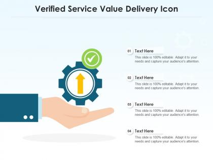 Verified service value delivery icon