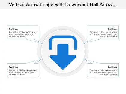 Vertical arrow image with downward half arrow and bordered