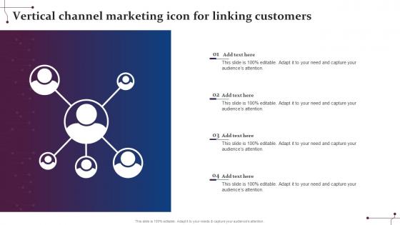 Vertical Channel Marketing Icon For Linking Customers