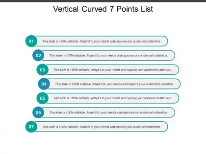 Vertical curved 7 points list