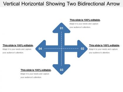 Vertical horizontal showing two bidirectional arrow