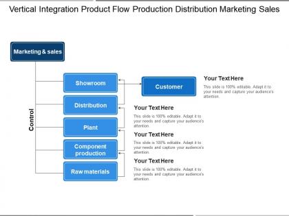 Vertical integration product flow production distribution marketing sales