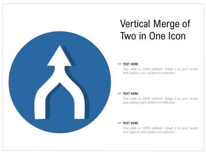 Vertical merge of two in one icon