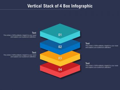 Vertical stack of 4 box infographic