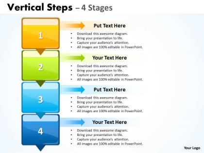 Vertical steps colorful diagram 38