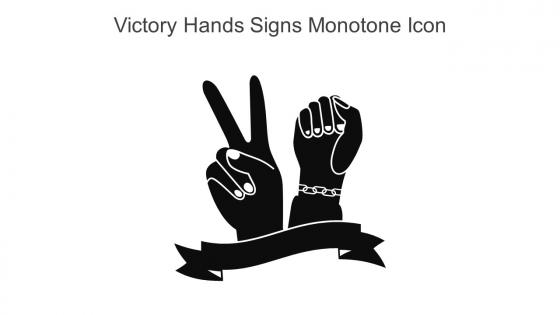 Victory Hands Signs Monotone Icon In Powerpoint Pptx Png And Editable Eps Format