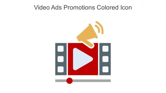 Video Ads Promotions Colored Icon In Powerpoint Pptx Png And Editable Eps Format