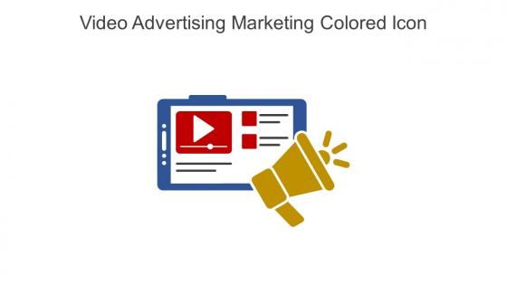 Video Advertising Marketing Colored Icon In Powerpoint Pptx Png And Editable Eps Format