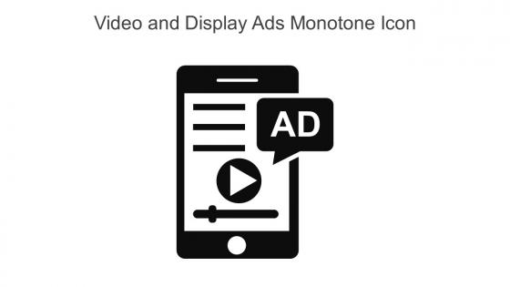 Video And Display Ads Monotone Icon In Powerpoint Pptx Png And Editable Eps Format