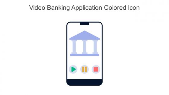 Video Banking Application Colored Icon In Powerpoint Pptx Png And Editable Eps Format