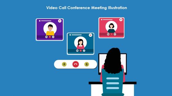 Video Call Conference Meeting Illustration