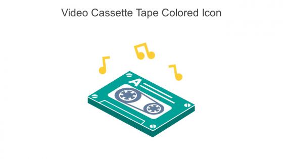 Video Cassette Tape Colored Icon In Powerpoint Pptx Png And Editable Eps Format