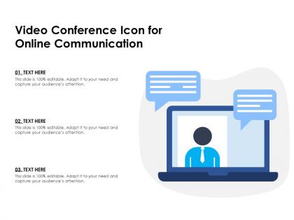 Video conference icon for online communication
