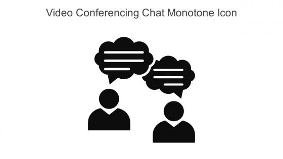 Video Conferencing Chat Monotone Icon In Powerpoint Pptx Png And Editable Eps Format