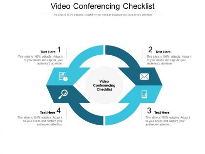 Video conferencing checklist ppt powerpoint presentation layouts structure cpb