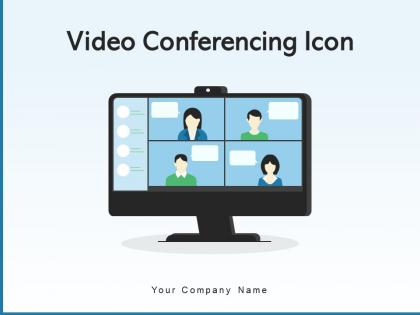 Video Conferencing Icon Business Completion Freelancer Feedback Marketing Appealing