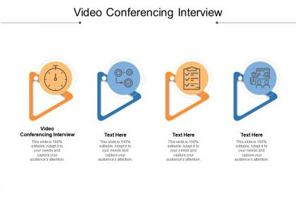 Video conferencing interview ppt powerpoint presentation infographics mockup cpb