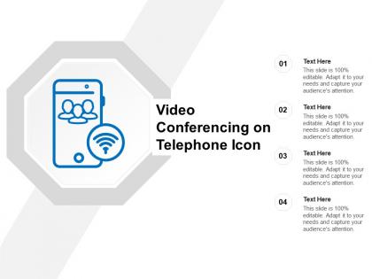 Video conferencing on telephone icon