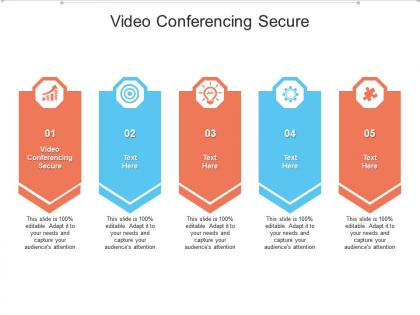 Video conferencing secure ppt powerpoint presentation ideas backgrounds cpb