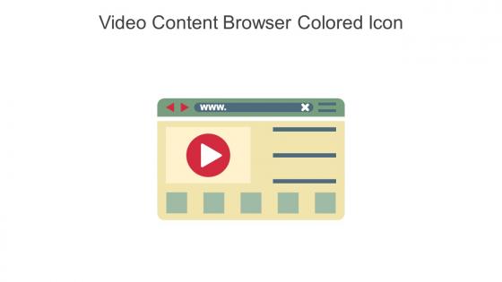 Video Content Browser Colored Icon In Powerpoint Pptx Png And Editable Eps Format