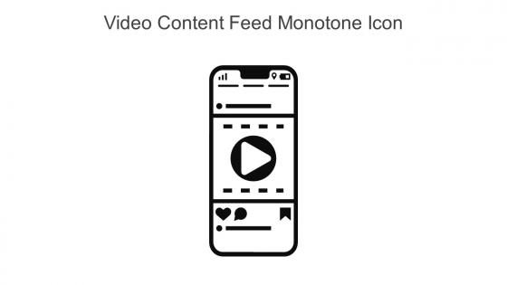Video Content Feed Monotone Icon In Powerpoint Pptx Png And Editable Eps Format