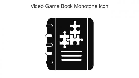 Video Game Book Monotone Icon In Powerpoint Pptx Png And Editable Eps Format