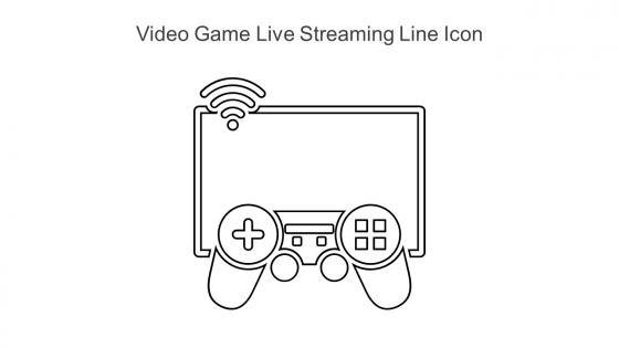 Video Game Live Streaming Line Icon