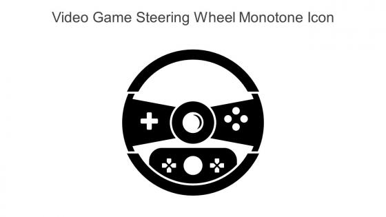 Video Game Steering Wheel Monotone Icon In Powerpoint Pptx Png And Editable Eps Format