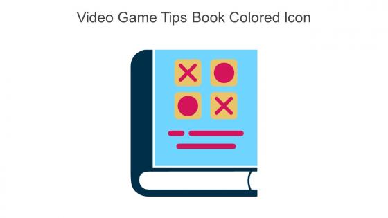 Video Game Tips Book Colored Icon In Powerpoint Pptx Png And Editable Eps Format